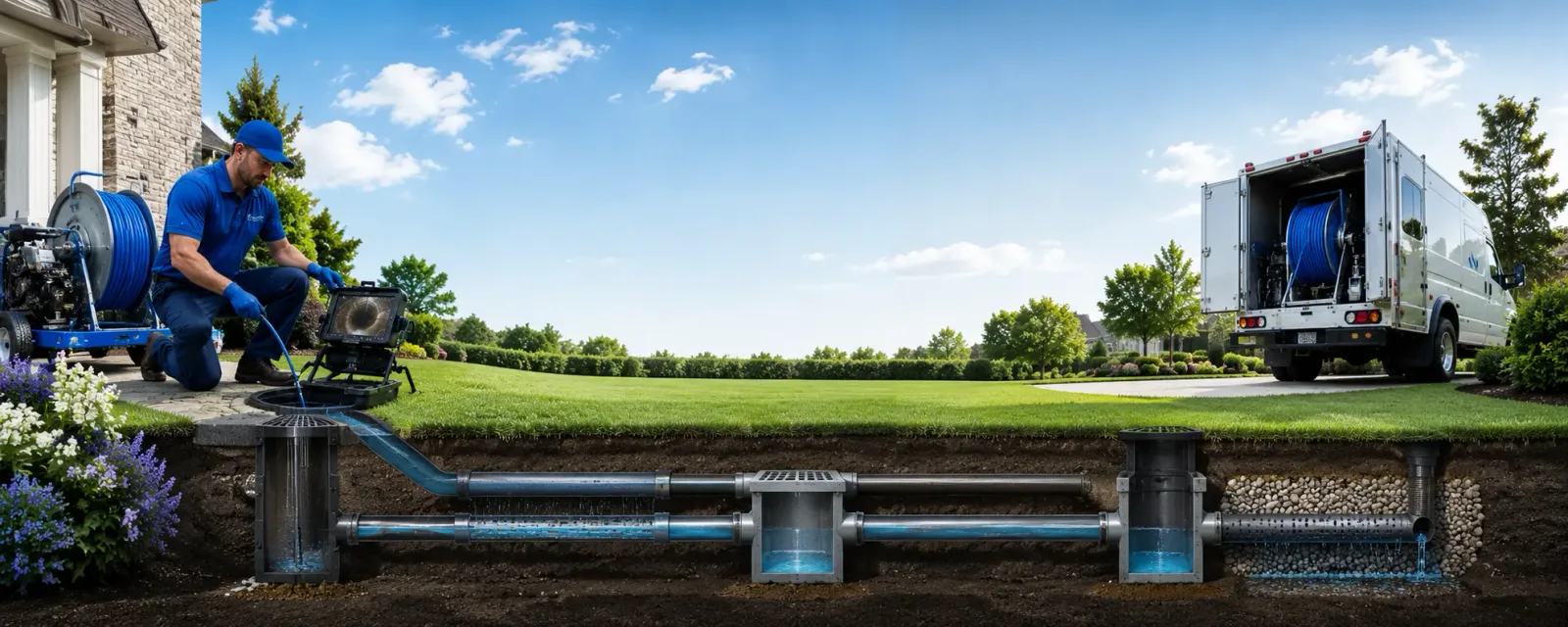 Outdoor drain cleaning information for Lovelady, TX